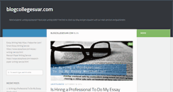 Desktop Screenshot of blogcollegesvar.com